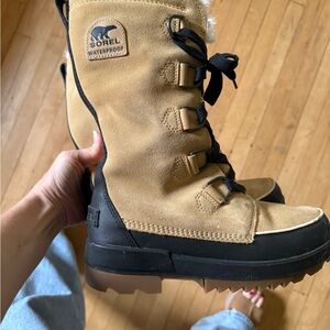 Sorel Tan and Black Waterproof Boots